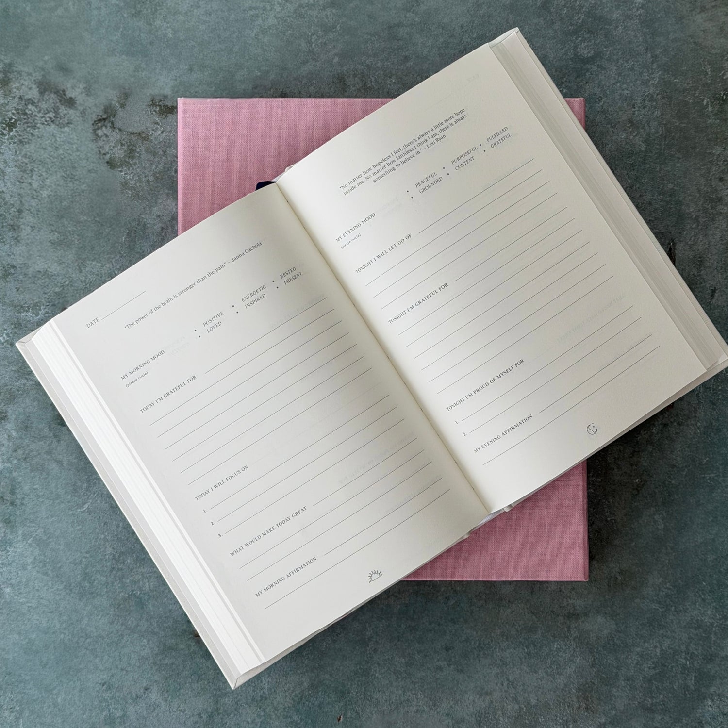 The Creative Ritual - Lined Journal and White Gratitude Journal