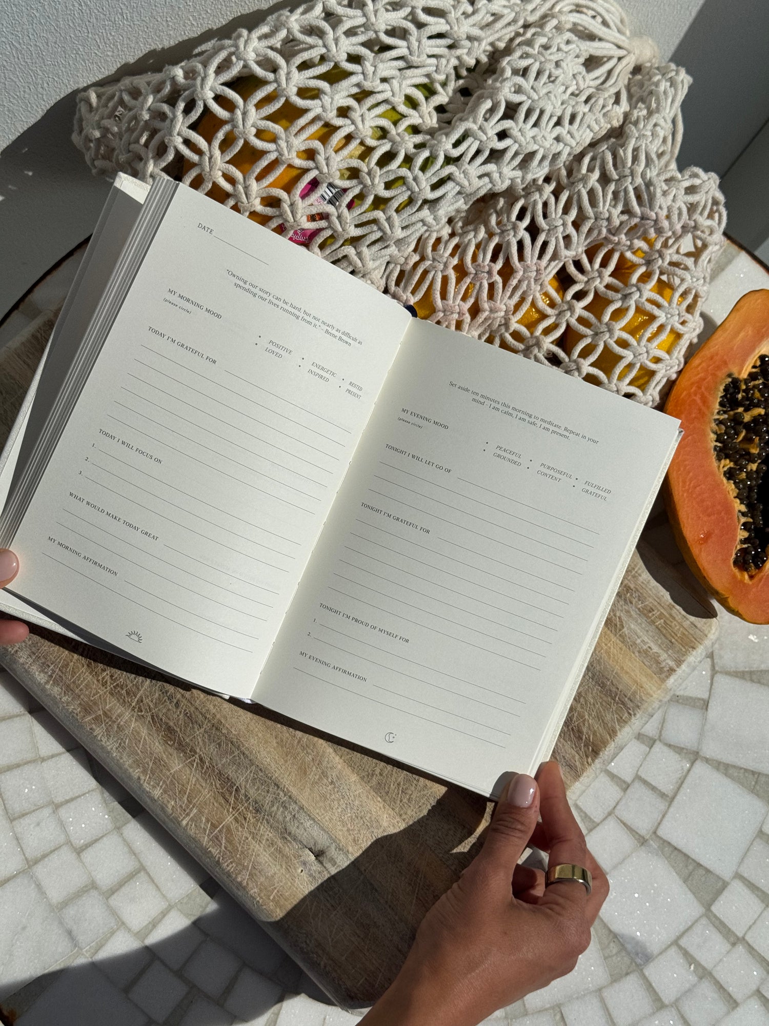 White Gratitude Journal
